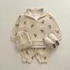 Pyjamas Spring Infant Baby Cartoon Clothing Set Toddler Boys Girls Långärmad tröja byxor 2st.