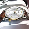 Luksusowy zegarek Automatyczny importowany ruch zegarek Szwajcarski zegarek Ultra-cienki mechaniczny biznesowy kalendarz Sapphire skórzany pasek na rękę 6R5R