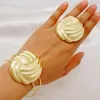 Bangle Etiopiska smycken Dubai manschettring för kvinnor marockanska armband nigerianska afrikanska bröllopsfest gåvor 230216
