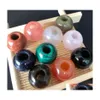Charms 16Mm Natural Stone Crystal Beads 5Mm Big Hole Pendants Shape For Necklace Jewelry Making Diy Gift Wome Whole Drop Delivery Fi Dhvbx