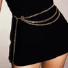 Cinture hip hop donna cintura di moda cintura invaria oro argento multiscata inossidabile alla moda inossidabile streetwelewolewes estivo di gioielli di gioielli