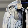 Vestes pour hommes PFNW printemps automne poche mode chemise ample manteau Oneck imprimé simple boutonnage Chic épissé élégant 12A7776 230216