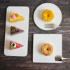 Piatti Quadrato Bianco Europeo Set Cena E Piatti In Ceramica Tortiera Occidentale Piatto Da Dessert Piatto Di Sushi