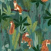 Wallpapers moderne schil en stok behang tropische palmen bos jungle dieren tijger kleuterschool kleuterschool kinderkamer muur decor