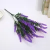 Dekoratif çiçekler mor provle lavender yapay plastik sahte bitkiler gelin buket kapalı açık düğün ev bahçesi dekorasyon