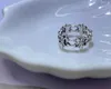 Marca di lusso ch anelli di cuore in stile coreano Nuova coppia di ancoraggio per barche argentate personalizzata Apertura di cromati versatili regolabili amanti cross amanti regali gioielli rocp