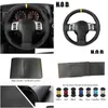 Steering Wheel Covers Ers Hand Sew Black Suede Car Er For 350Z 2003 2004 2005 2006 2007 2008 2009 Infiniti Fx Fx35 Fx45 20032008 Dro Dh8Tv