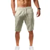 Men's Shorts New Men's Shorts Cotton and Linen Summer Beach Jogging Leisure Sports Short Pants Z0216