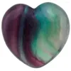 Jewelry Pouches TUMBEELLUWA Natural Fluorite Puff Heart Healing Crystal Palm Stone Worry Chakra Reiki 0.9''