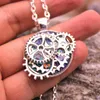 Pendant Necklaces 2023 Steampunk Style Necklace Machinery Wheel Gear Punk Jewelry Ancient Gift Chain Shining Sky