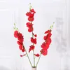 Decorative Flowers 50cm Silk Yellow Dancing Orchid 3 Forks Simulation Flower Phalaenopsis For Home Wedding Decoration Artificial