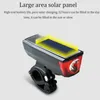 Bike Lights Bicycle Headlights Solar USB Charging Waterproof Bells Speakers LED350 Lumen Accessories