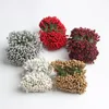 Декоративные цветы 50 шт. 6 мм двойные головы DIY искусственные мини -мини -жемчужные цветочные тычинки