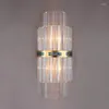 Vägglampor FSS Modern Crystal Strip Lamp Light Luxury Golden For Bedroom vardagsrum Bakgrund