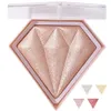 Diamond Highlighter Powder Palette Face Highlighting Glitter Pink Shimmer Highlight Blushing Compact Poudre Maquillage Contour du visage Correction Maquillage brillant