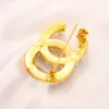 Spille placcate oro 18 carati Marchio di lusso Design Spilla con diamanti Donna Acciaio inossidabile Strass di cristallo Perla Lettera Spille Abito Pin Accessori gioielli donna