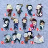 Keychains 1PCS Anime Keychain Yuri em Victor Nikiforov Katsuki JJ Otabek All Membro Funny Gesture Rubber Tecking Telefone Pingente