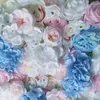 Dekorativa blommor Spr Baby Pink Blue Lovely 3D Högkvalitativ konstgjord bröllopstillfälle Blomvägg Bakgrundsarrangemang Dekorationer
