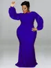 Plus Size Dresses Woman Party Sequin Evening Maxi Dress Långärmlig ljusfärg chic och elegant grossistdroppe