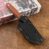 Small Survival 14C28N Fixed Blade Knife with K Sheath Linen Handle Outdoor Camping Tactical Hunting Tool Straight Knife