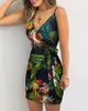 Vestidos casuais verão cotágecore feminino spaghetti tira backless mini vestido 2023 impressão vintage boho sexy bodycon vestidos roupas de praia