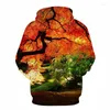 Herrhoodies Nature Landscape Series Hoodie 3D Printed Super Cool Plus Size Unisex