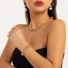 Choker damski naszyjnik biżuteria 2023 Kubańska hip -hopowa prosta wiatr olej kroplówka kolorowa retro mała bransoletka łańcucha