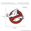 Tecknad accessoarer ghostbusters emaljstift vit spöke denim brosch röd förbudsskylt lapel märke intressant humor rolig juvelr dhriz