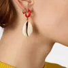 Dangle Earrings 2023 Summer Sea Shell Fashion Womens Creative Design Simple Beach Natural Conch Alloy Jewelry For Girls
