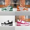 Designer Mens Trainer Sneaker Woman Top Leather Shoes Printing Embansed Grained Rubber Runner Trainers Platform Low Sneakers Casual Shoes 35-46 med Box No268