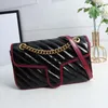 G Marmont Mini Bag Split Cross Body Bag Kains schoudertassen Echte lederen letter Hardware Draad Lady Wallets Verwijderbare kettingband Luxe ontwerper