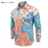 Men's Casual Shirts Men clothes 2019 Casual World Map Print With Button mens Shirts Top Blouse Male shirt Fashion design high quality 021723H