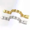 Bracciali in acciaio al titanio Catene da motociclista Hip Hop Personalità Punk Mens Ornamenti CNC Diamante con borchie Alta qualità Gioielli placcati in oro reale Articoli da regalo