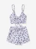 Floral Print Drawstring Bikini 2023 Women High Waist Swimsuit Shorts Swimwear Female Bathing Suit Swimming Summer Beachwear