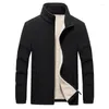 Men's Jackets 2023 Winter Thick Fleece Men Outwear Sportswear Wool Liner Warm Coats Mens Thermal Coat Plus Size M- 9Xl