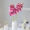 Dekorative Blumen Künstliche 3D-Band-Orchidee Phalaenopsis Hochwertige Schmetterlings-Fälschungspflanzen Vasen für Hochzeit Home Festival Dekoration