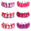 Decorative Flowers 6 Colors High Quality Many Rose Flower Hair Garland Crown Headband Floral Wreath Bridal Accessories