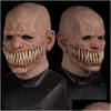 Masques de fête Adt Horror Trick Toy Effrayant Prop Latex Masque Devil Face Er Terror Py Blague Pratique Pour Halloween Prank Jouets Drop Delivery Dhs0Y