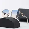 Nouvelles lunettes de soleil ovales de luxe pour hommes designer nuances d'été lunettes polarisées bleu vintage lunettes de soleil surdimensionnées de femmes mâle su265J