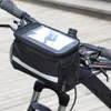Su geçirmez yol bisikleti gidon torbası bisiklet ön sepet pannier çerçeve su geçirmez bisiklet torbaları daha geniş yansıtıcı strap1255w