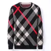 Camisolas masculinos 2023 Marca de moda Knit Designer de ponta de lã de inverno Sweater Black Sweater para homens Auto Casual Lattice Jumper Mens