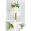 Dekorativa blommor konstgjorda corsage -simulering bröllopsmaterial för brudgummen brudgummen brudtärnor