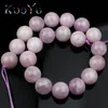 Beads Other Natural Stone Kunzite Purple Spodumene Round Loose Spacer For Jewelry Making Diy Elegant Bracelet Necklace 7.5incheOther