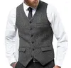Coletes masculinos cinza bordô arenque colet de decote em vis de arco com 6 botões de casamento masculino para jantar de jantar use cistascoat traje personalizado