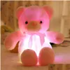 Plüsch-Licht-Up-Spielzeug, 30 cm, leuchtende LED-Farbe, leuchtender Teddybär, Stofftier-Puppe, Kinder, Weihnachtsgeschenk für Kinder, Mädchen, Drop de Dhh9P