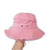 designer bucket hat luxury le bob casquette artichaut wide brim frayed expedition summer curved drawstring fastening Blue light White outdoor fishing