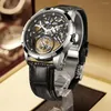 Relojes de pulsera reales Jinlery reloj de lujo Tourbillon reloj mecánico hombres relojes de esqueleto de lujo para reloj de pulsera impermeable reloj masculino reloj Masculino