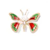 Broches exagérer brillant cristal papillon femmes bijoux broche Vintage broches dames émail broche robe accessoires filles cadeaux