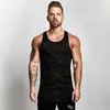 Herrtankstoppar Mens ärmlösa Gym Vest Summer Mesh Beskabel och snabbtorkande Stretch Slim Man Fitness Clothing Training Training