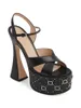23ss womens leather heeled sandals Women's Designer Stud Detailed High Sculpted Heel sandal